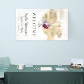 Modern Retirement Party Champagne Glitter Welkom Spandoek (Beurs)