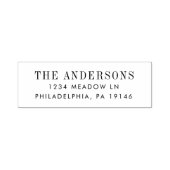 Modern retour adres bruiloft familienaam  zelfinktende stempel (Design)