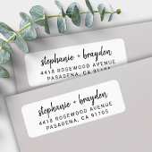 Modern retouradres 10e trouwdag etiket