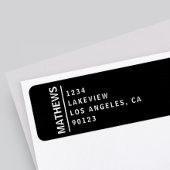 Modern retouradres etiket