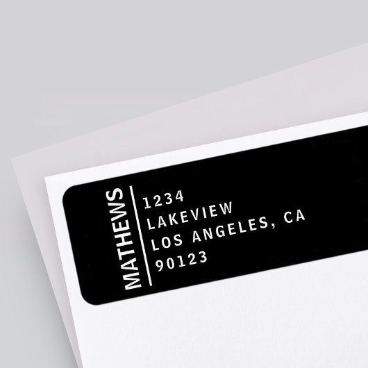 Modern retouradres etiket