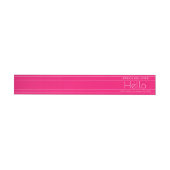 Modern Retouradres "Hallo" Magenta & Wit (Individueel)
