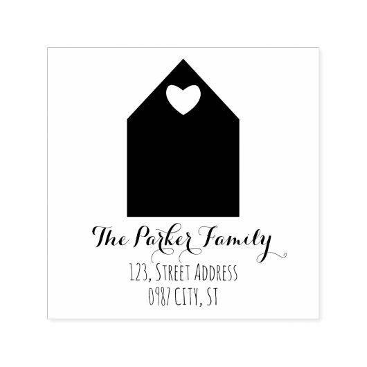 Modern retouradres | Huis | Zelfinktstempel Zelfinktende Stempel (Design)