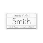 Modern retouradres-label | Wit & Zwart Etiket (Voorkant)