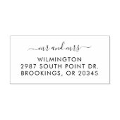 Modern Retouradres Script Rubberstempel (Afrduk)