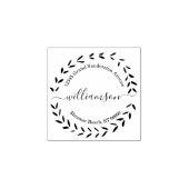 Modern retouradres stempel Laurel krans (Afrduk)