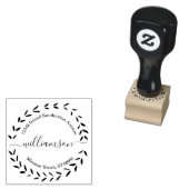 Modern retouradres stempel Laurel krans (Gestempeld)