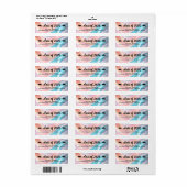Modern Retouradres voor Afstuderen Etiket (Full Sheet)