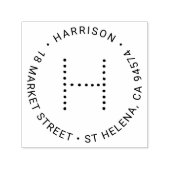 Modern retouradres voor monogram zelfinktende stempel (Design)