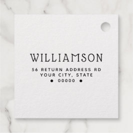 Modern retouradres zelf-inkend bedankjes labels