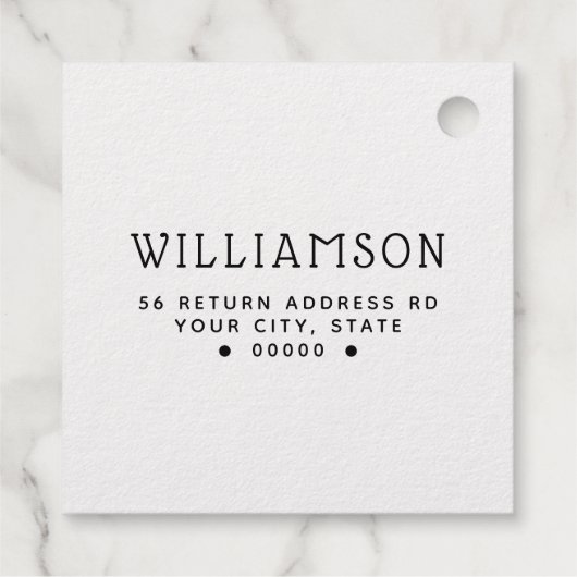 Modern retouradres zelf-inkend  bedankjes labels (Achterkant)