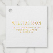 Modern retouradres zelf-inkend  bedankjes labels (Voorkant)