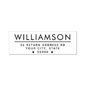 Modern retouradres zelfinkende stempel (Design)