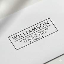 Modern retouradres zelfinkende stempel