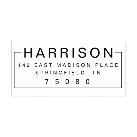 Modern retouradres Zelfinkt Stempelblok Zelfinktende Stempel (Design)