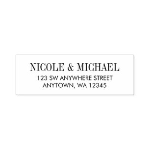 Modern retouradres  zelfinktende stempel