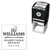 Modern retouradres  zelfinktende stempel (In situ)