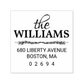 Modern retouradres  zelfinktende stempel (Design)