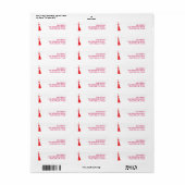 Modern Retouradreslabel voor Afstuderen Etiket (Full Sheet)