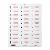 Modern Retouradreslabel voor Afstuderen Etiket (Full Sheet)