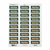 Modern Retouradreslabel voor Kerstbomen Etiket (Full Sheet)