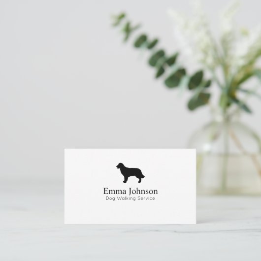 Modern Retriever logo Dog Walking Visitekaartje (Staand voorkant)