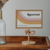 Modern Retro 70 Rainbow Reserved Sign