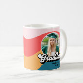 Modern Retro 70s Groovy Afstuderen Foto Gift Koffiemok (Voorkant rechts)