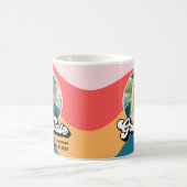 Modern Retro 70s Groovy Afstuderen Foto Gift Koffiemok (Center)