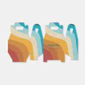 Modern Retro 70's kleurrijke regenbooggolven bruil Bedankdoosjes (Uitgevouwen)