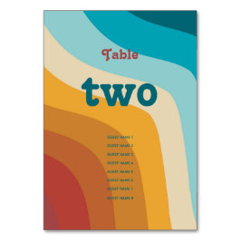 Modern Retro 70's kleurrijke regenbooggolven bruil Kaart