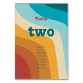 Modern Retro 70's kleurrijke regenbooggolven bruil Kaart (Achterkant)