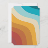 Modern Retro 70's kleurrijke regenbooggolven bruil Kaart (Achterkant)