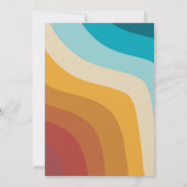 Modern Retro 70's kleurrijke regenbooggolven bruil Kaart (Achterkant)