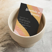 Modern Retro 70's 'Rainbow Dark'-schema van gebeur Informatiekaartje