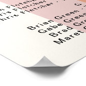 Modern Retro 70's regenboog | Alfabetische zitplaa Poster (Hoek)