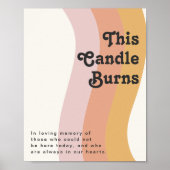 Modern Retro 70's Regenboog | Deze Kaars BrandT Poster (Voorkant)