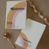 Modern Retro 70's regenboog | Gevouwen weddenschap Programma