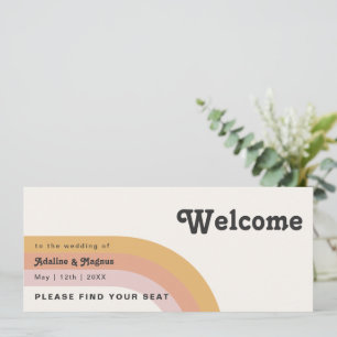 Modern Retro 70's regenboog Koptekst van de stoe