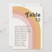 Modern Retro 70's regenboog | Tabelnummer (Achterkant)