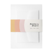 Modern Retro 70's regenboog Uitnodigingen Wikkel (Voorkant Voorbeeld)