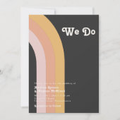 Modern Retro 70's regenboogdonker we trekken ons w Kaart (Voorkant)