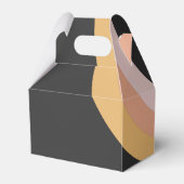 Modern Retro 70's regenboogdonkere bruiloft voor v Bedankdoosjes (Achterkant)