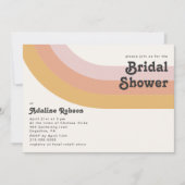 Modern Retro 70's regenboogVrijgezellenfeest Kaart (Voorkant)