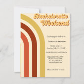 Modern Retro 70s terracotta vrijgezellenweekend  Kaart (Voorkant)