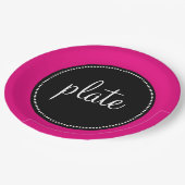 Modern Retro Aangepast, warm roze aangepast Papieren Bordje (Gekanteld)