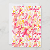 Modern Retro Abstract Roze Baby shower Kaart (Achterkant)