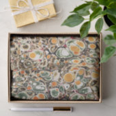 Modern Retro Abstract Sage Geel Marmeren Patroon Tissuepapier (Geschenk)