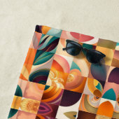 Modern Retro Abstract Squares Collectie Strandlaken (In situ)