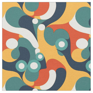 Modern Retro Abstract Stof